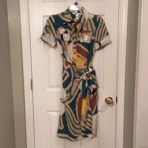 Diane von Furstenburg silk floral wrap dress